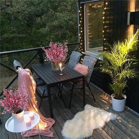 6 Bundles Artificial Flowers Gypsophila Bouquets Pink Valentine's Day Floral - Picture 6 of 6